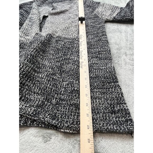 Effeci Creazioni Womens Large Black & White Knit Cardigan Sweater Color Block - Picture 6 of 12